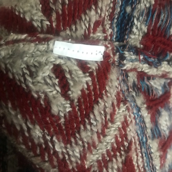 Lucky Brand long tan aztec design open front cardigan size XS - Picture 6 of 6